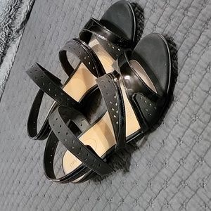 7.5WW comfortview dress sandals black